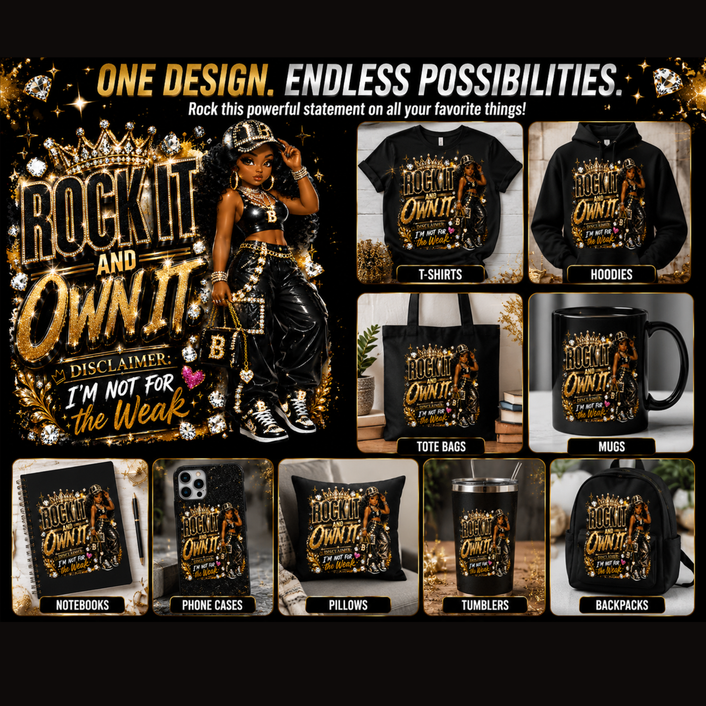 Rock It and Own It – Disclaimer: I'm Not for the Weak PNG