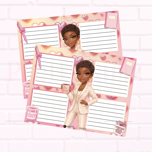 Pretty Girlz Prints Boss Pretty Large Desk Notepad