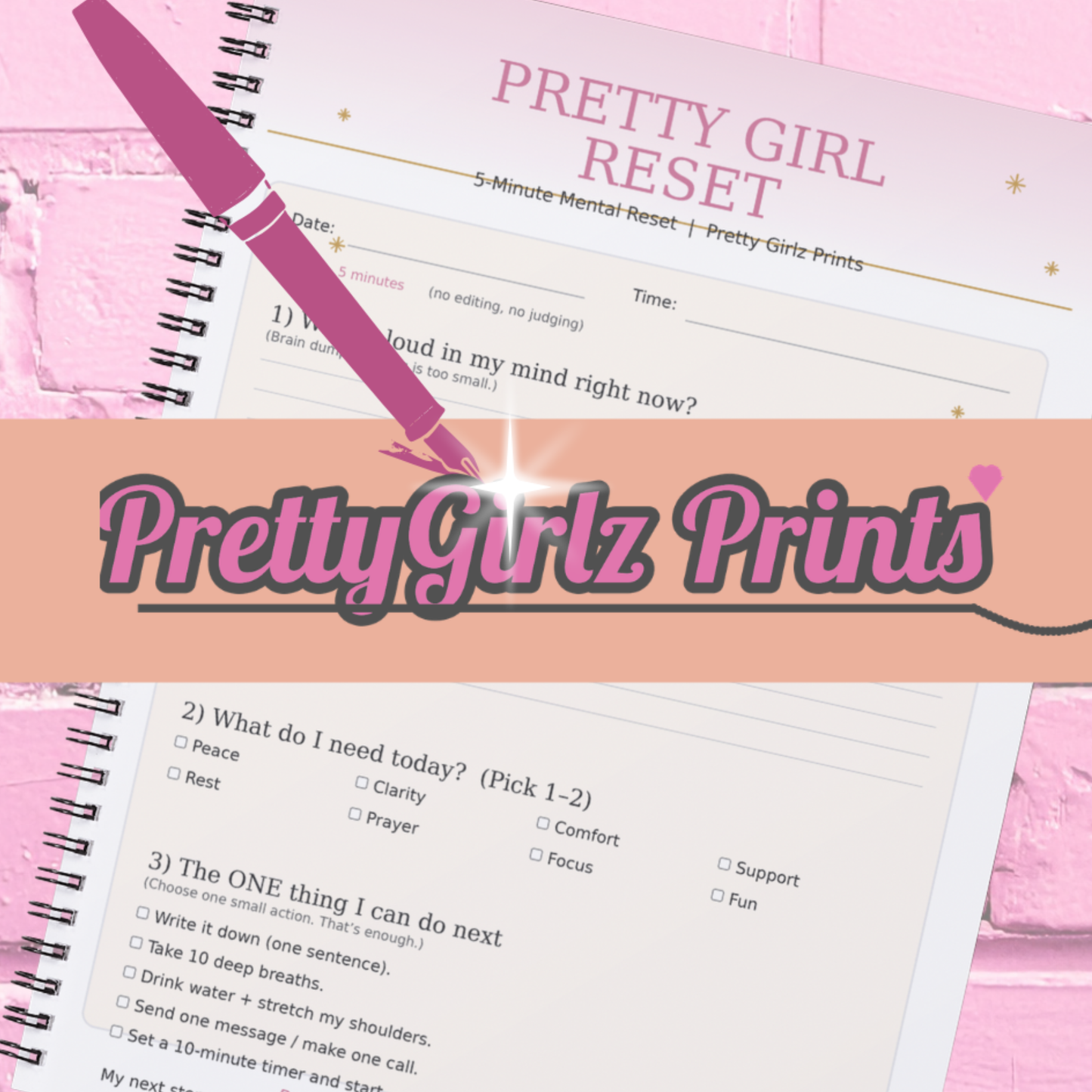 Pretty Girl Reset Printable