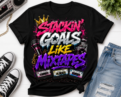 Stackin' Goals Like Mixtapes PNG