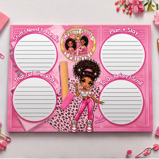 Pink Productivity Planner Pad for Daily Tasks, Goals & To-Do Lists