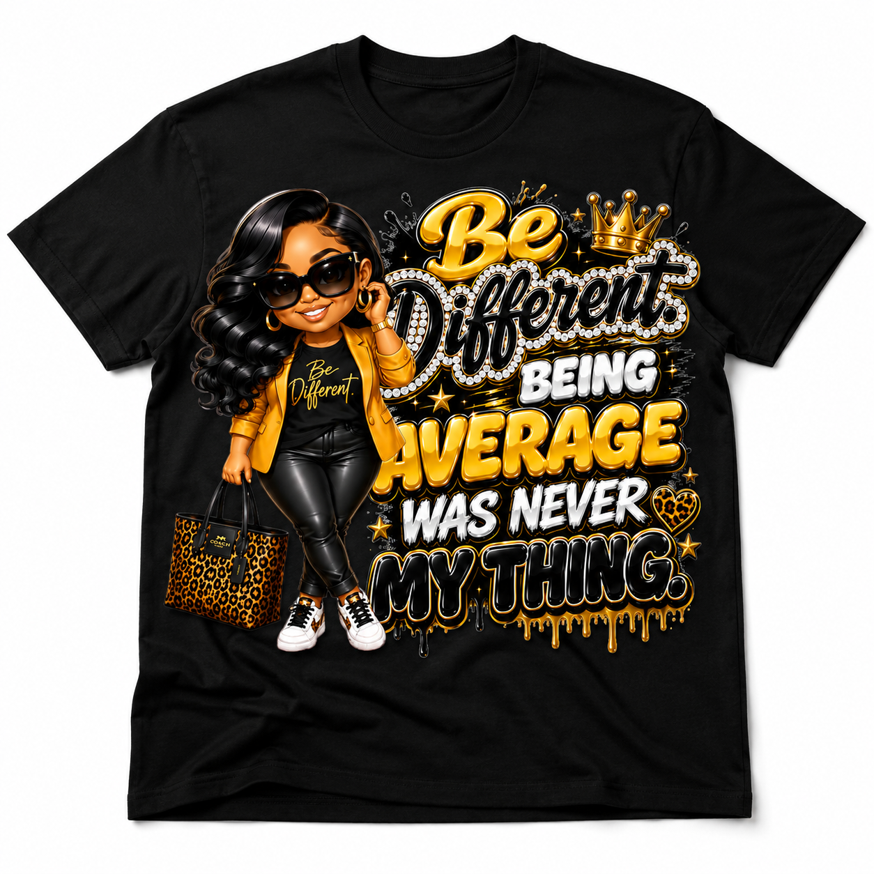 Be Different PNG | Black Girl Boss Babe Sublimation & DTF Design