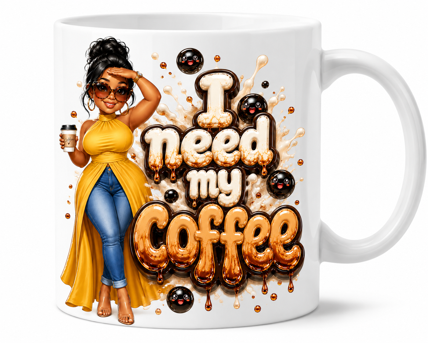 I Need My Coffee PNG Design