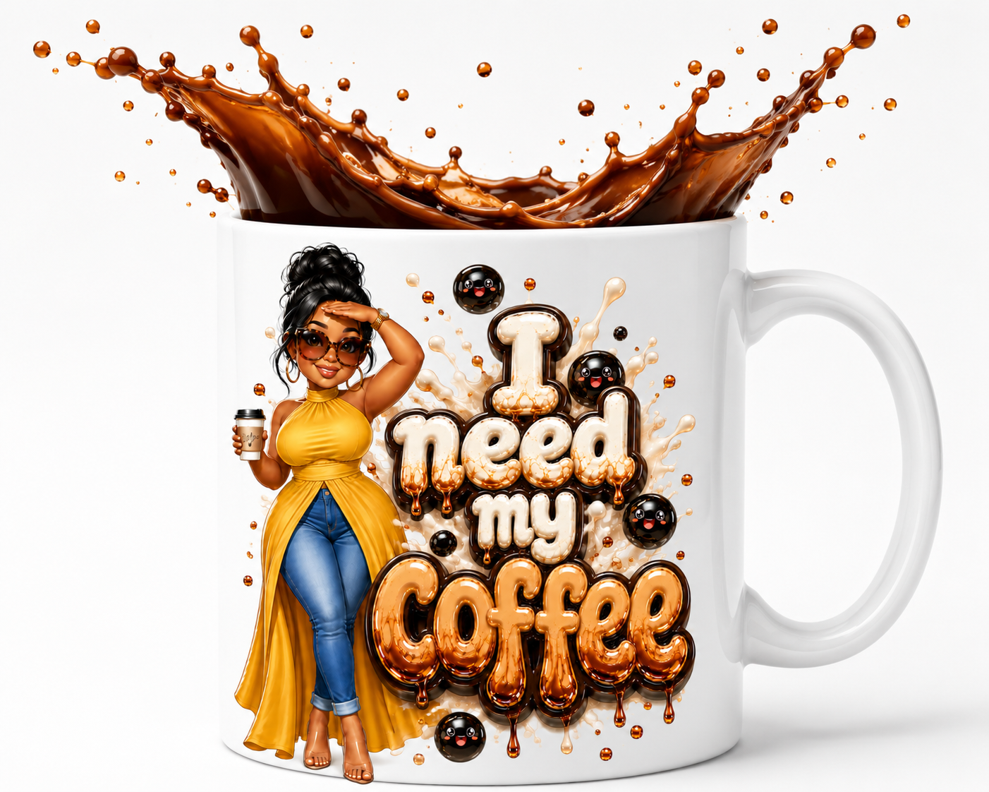I Need My Coffee PNG Design