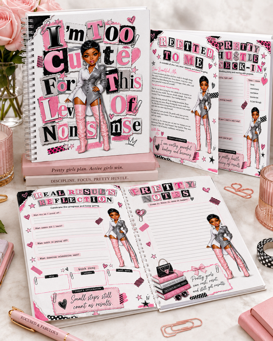 I'm Too Cute For This Level of Nonsense Spiral Planner Journal