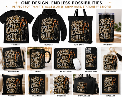 Rock It and Own It PNG Digital Print