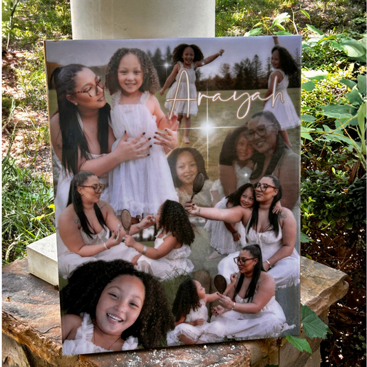 Collage of a woman and child in a forest setting with 'Arayah' text.