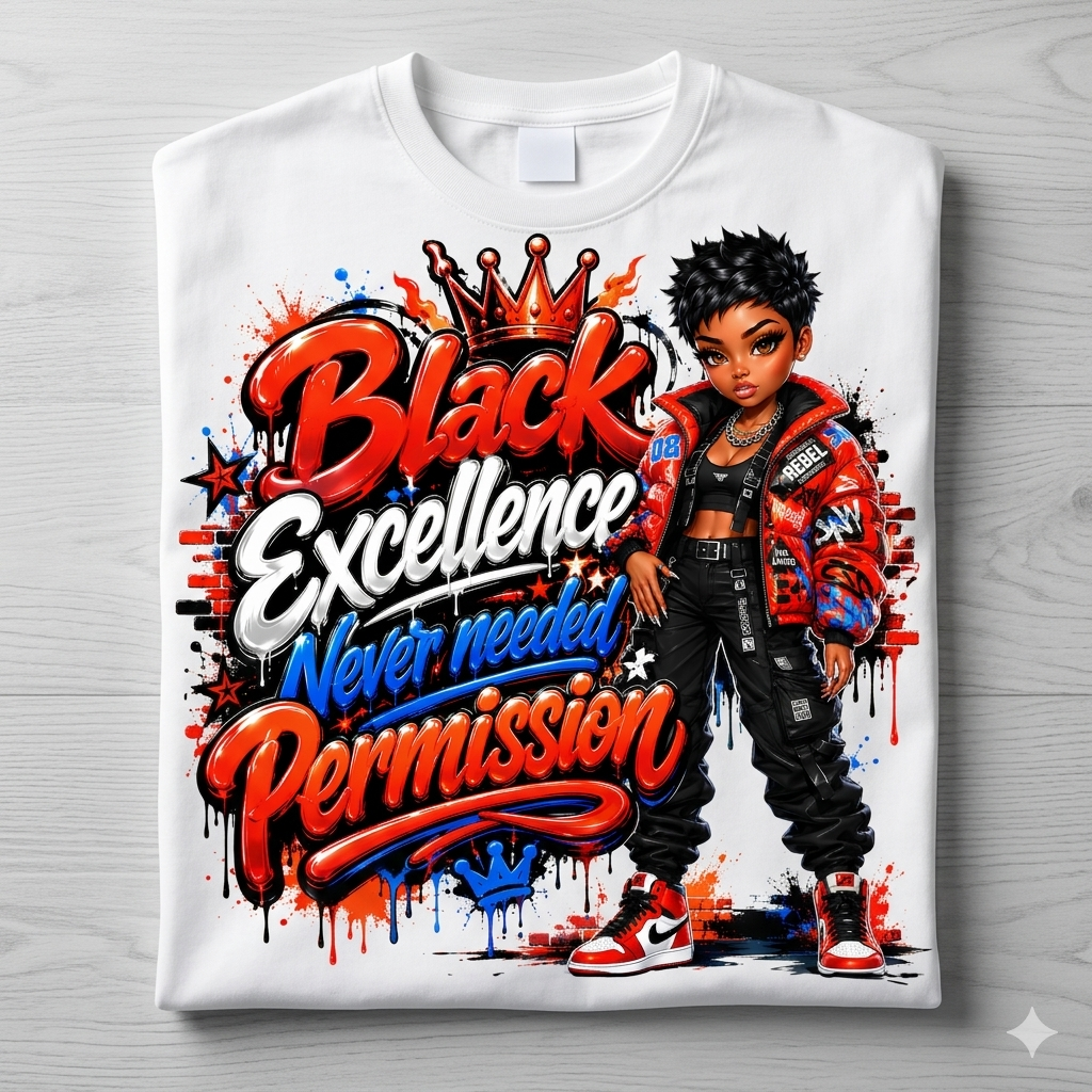 Black Excellence Never Needed Permission PNG