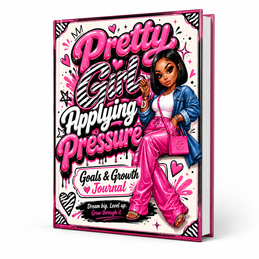 Pretty Girl Applying Pressure – Commercial Use Goals & Growth Journal (Digital Download)