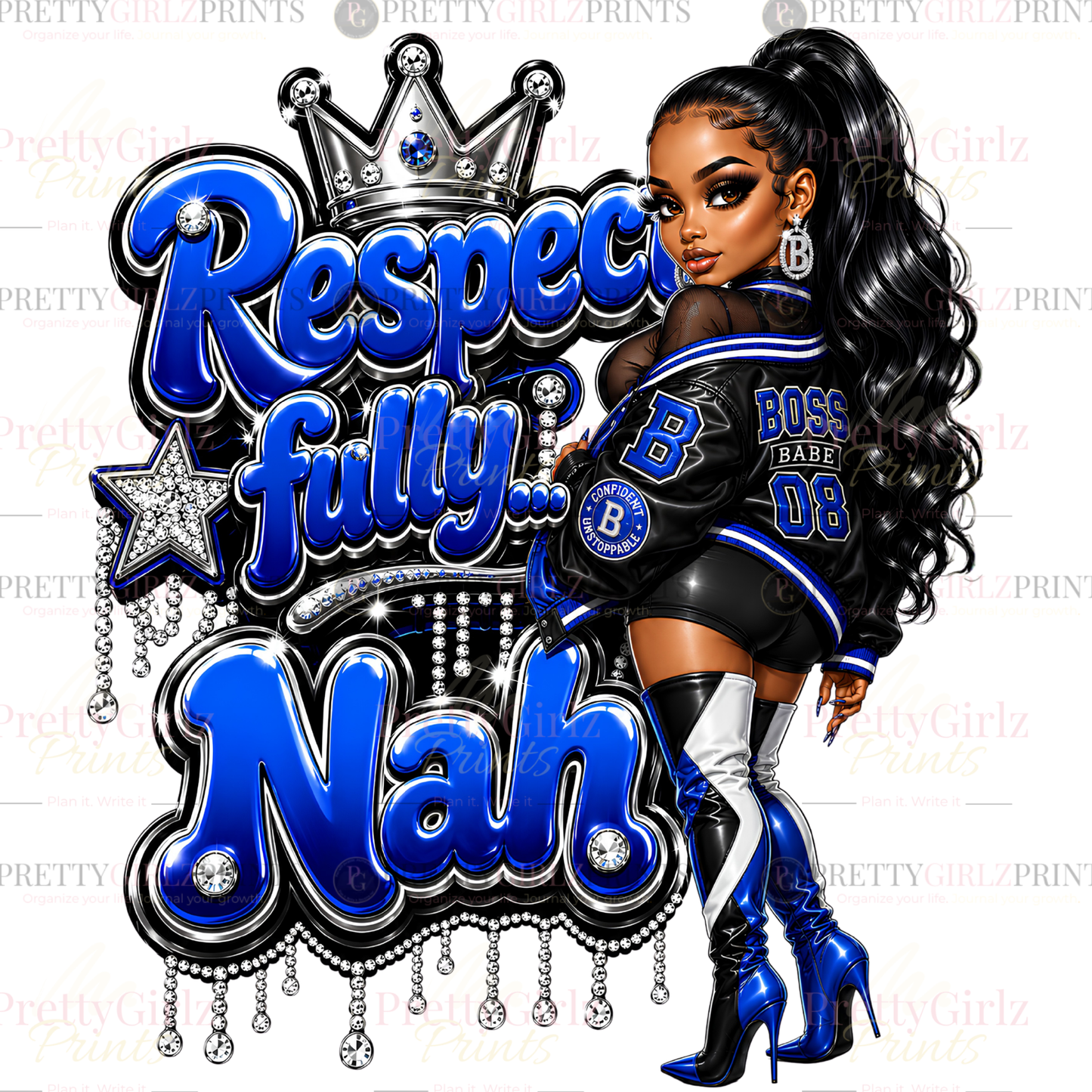 Respectfully Nah PNG – Sublimation Design