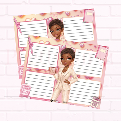 Pretty Girlz Prints Boss Pretty Large Desk Notepad