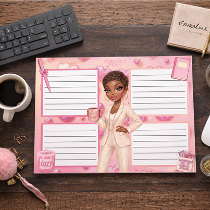 Pretty Girlz Prints Boss Pretty Large Desk Notepad