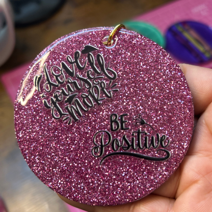 Self Love First Resin Keychain