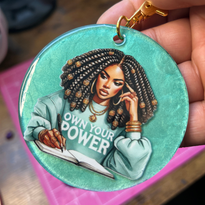 Own Your Power Resin Keychain