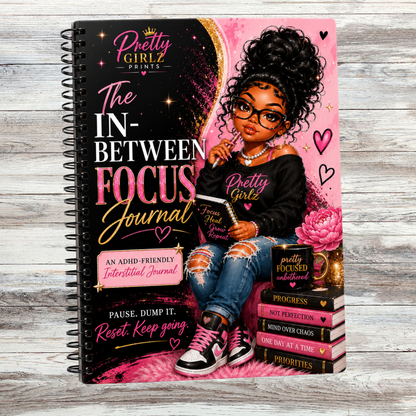 The In-Between Focus Journal | ADHD-Friendly Spiral Journal | Interstitial Productivity Planner | 6x9 Inch